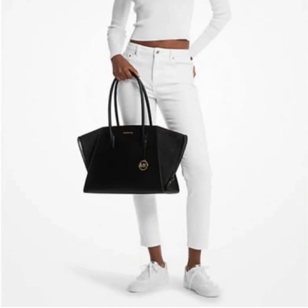 Michael Kors Avril XL Black Tote Shoulder Bag